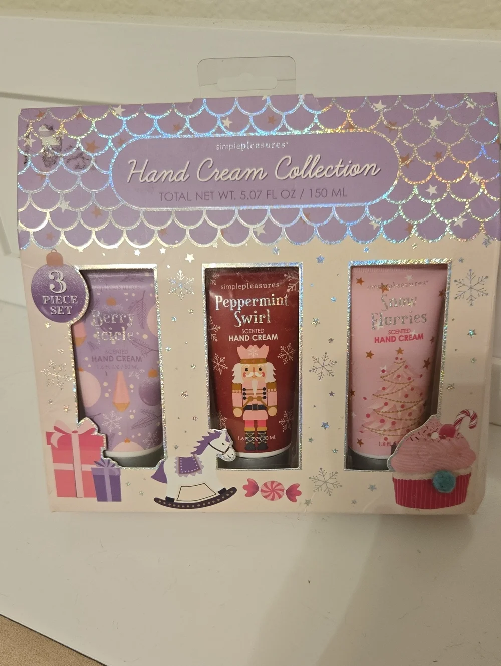 Hand Cream Trio - Pink, Purple & Red 3 piece brand new